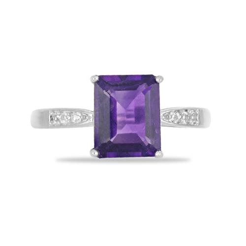 BUY STERLING SILVER AFRICAN AMETHYST GEMSTONE CLASSIC RING